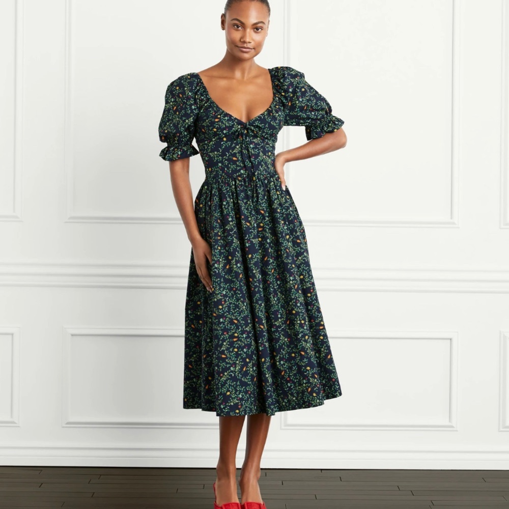 Hill House Ophelia Dress Midnight Garden Print
